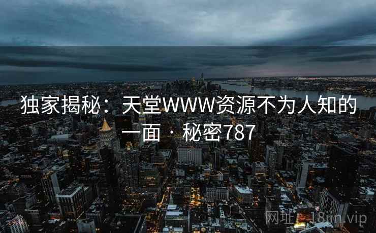 独家揭秘：天堂WWW资源不为人知的一面 · 秘密787